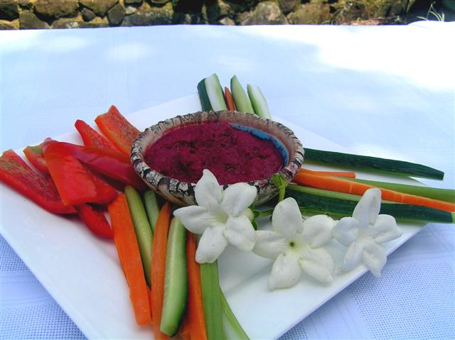 Use your organic beetroot crops to make delicious home-made organic dip.